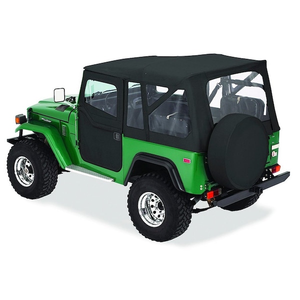 Bestop Supertop Classic Squareback Soft Tops For Toyota 1964-1984 Land Cruiser Clear Black Denim 51464-15 - main